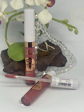 2x Essence Plumping Nudes Lip Gloss - 03 She's So Extra - .15 oz Full Size - New